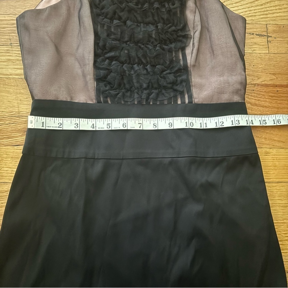 BCBG Black & Nude Silk Dress Size 6 - Picture 3 of 7